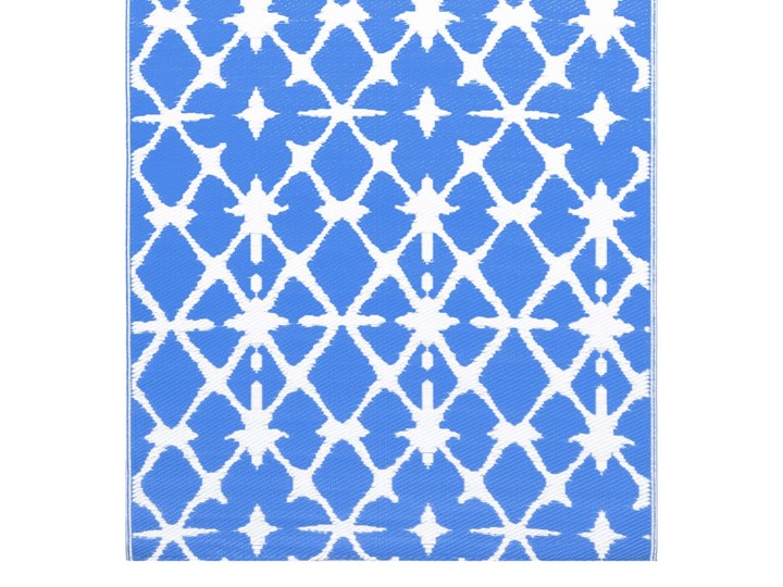 vidaXL Dywan na zewnątrz, niebiesko-biały, 160x230 cm, PP Prostokątny Dywany Syntetyk Pomieszczenie Balkon i taras Kolor