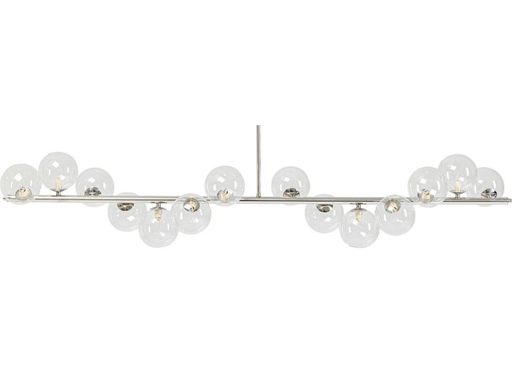 Lampa wisząca Scala Balls 150x140 cm chromowa Metal Szkło Kategoria Lampy wiszące Stal Kolor Srebrny