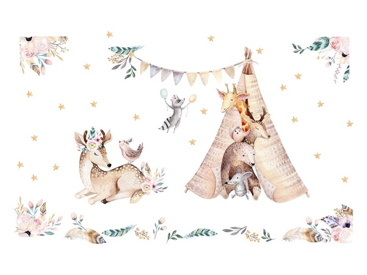 Dziecięce naklejki ścienne Ambiance Rabbits Woodland Girlanda Kategoria Pozostałe dekoracje pokoju dziecka