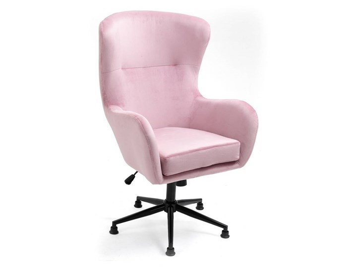 Fotel obrotowy w stylu skandynawskim Svein (YC-9118) Różowy Wysokość 120 cm Fotel pikowany Tkanina Głębokość 74 cm Metal Kategoria Fotele do salonu