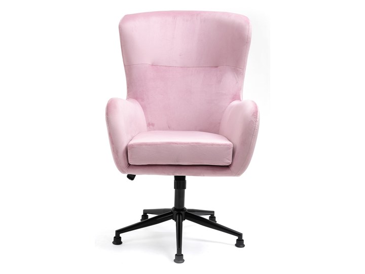 Fotel obrotowy w stylu skandynawskim Svein (YC-9118) Różowy Tkanina Fotel pikowany Metal Wysokość 120 cm Głębokość 74 cm Kategoria Fotele do salonu
