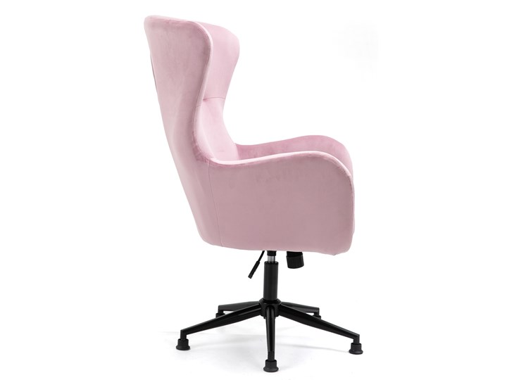 Fotel obrotowy w stylu skandynawskim Svein (YC-9118) Różowy Fotel pikowany Wysokość 120 cm Tkanina Głębokość 74 cm Metal Kategoria Fotele do salonu