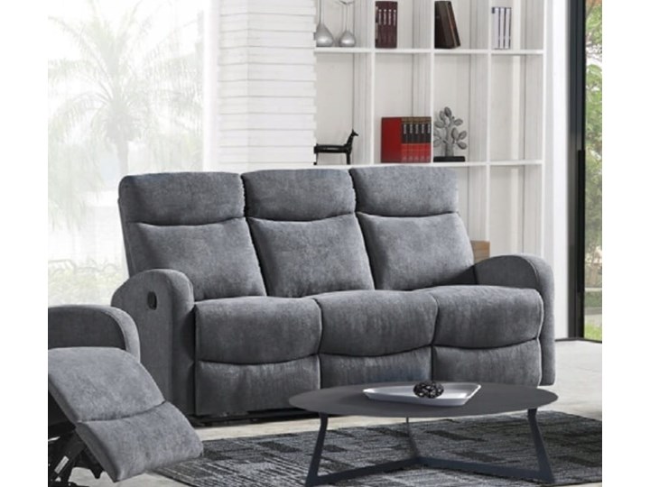 Sofa Rozkładana OSLO 3S Popiel HALMAR Głębokość 95 cm Materiał obicia Tkanina
