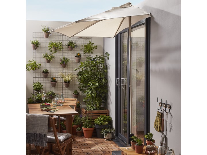 Parasol półokrągły GoodHome Carambole beżowy Kategoria Parasole ogrodowe