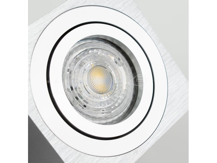 Punktowa oprawa sufitowa natynkowa regulowana PALDA GU10 kwadratowa, aluminium, srebrny szlif IP20 EDO777341 EDO Kwadratowe Oprawa stropowa Kategoria Oprawy oświetleniowe
