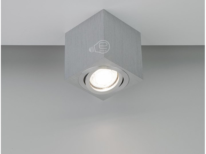 Punktowa oprawa sufitowa natynkowa regulowana PALDA GU10 kwadratowa, aluminium, srebrny szlif IP20 EDO777341 EDO Kwadratowe Oprawa stropowa Kategoria Oprawy oświetleniowe