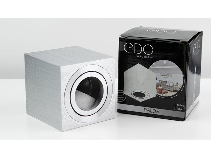 Punktowa oprawa sufitowa natynkowa regulowana PALDA GU10 kwadratowa, aluminium, srebrny szlif IP20 EDO777341 EDO Oprawa stropowa Kwadratowe Kategoria Oprawy oświetleniowe