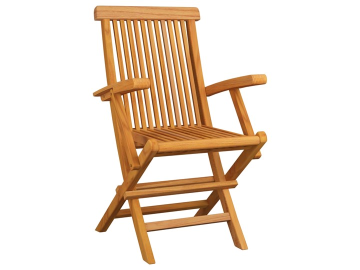vidaXL Krzesła ogrodowe, kobaltowe poduszki, 4 szt., drewno tekowe Krzesło składane Tworzywo sztuczne Krzesło z podłokietnikami Kolor Granatowy