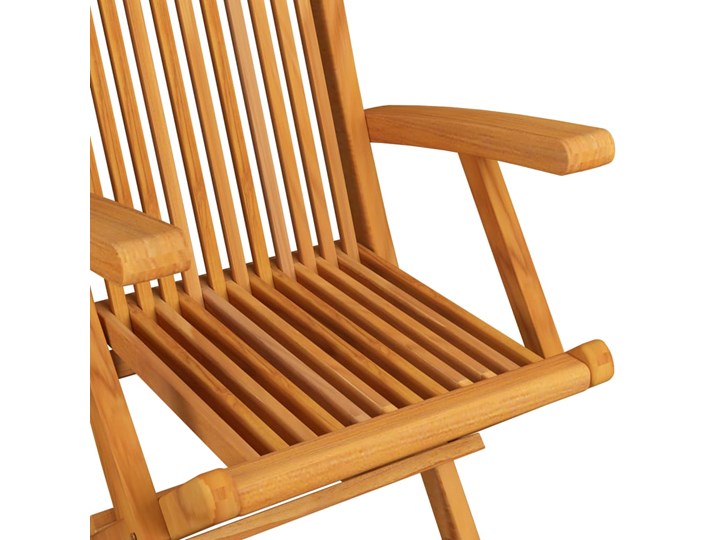 vidaXL Krzesła ogrodowe, kobaltowe poduszki, 4 szt., drewno tekowe Kolor Brązowy Krzesło składane Krzesło z podłokietnikami Tworzywo sztuczne Kolor Turkusowy