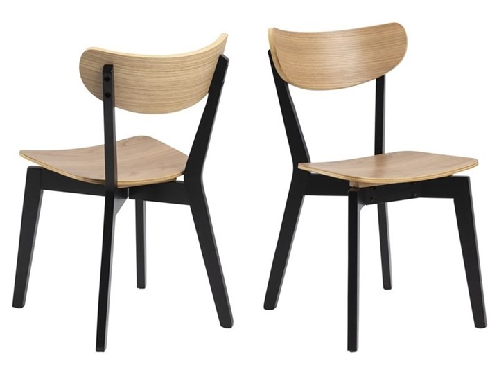 Krzesło Oto dębowe nogi czarne Wysokość 79 cm Styl Skandynawski Głębokość 55 cm Głębokość 37 cm Szerokość 45 cm Drewno Styl Industrialny