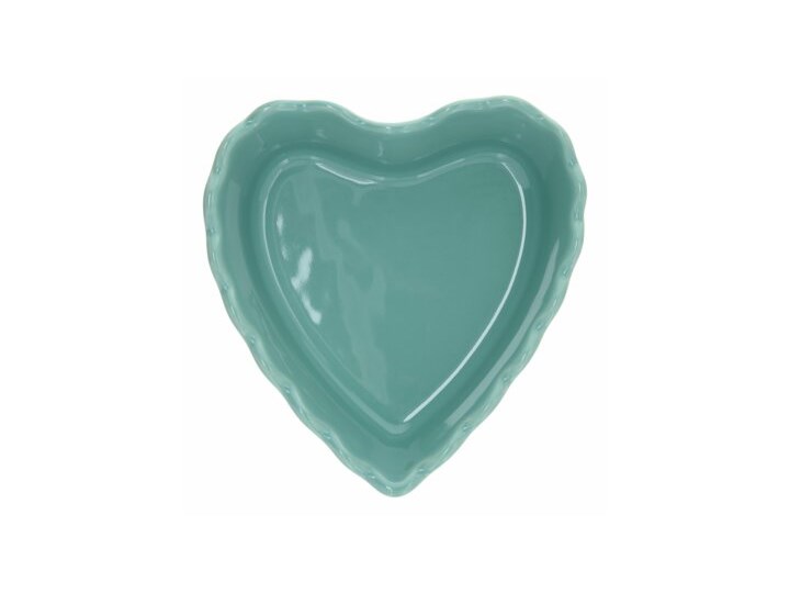 Forma do pieczenia serce DUKA GRESTEL 18 cm zielona ceramika Kolor Zielony Kategoria Formy i foremki