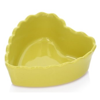 Forma do pieczenia serce DUKA GRESTEL 18 cm żółta ceramika