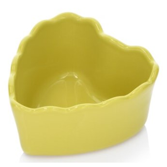 Forma do pieczenia serce DUKA GRESTEL 11 cm żółta ceramika
