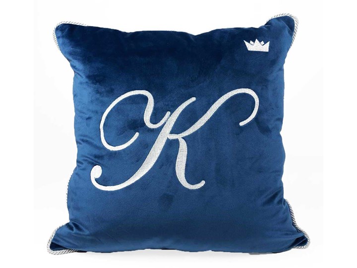 Poduszka VELVET IMPERIAL z monogramem - Granat Welur Aksamit 45x45 cm Poduszka dekoracyjna Poszewka dekoracyjna Kategoria Poduszki i poszewki dekoracyjne