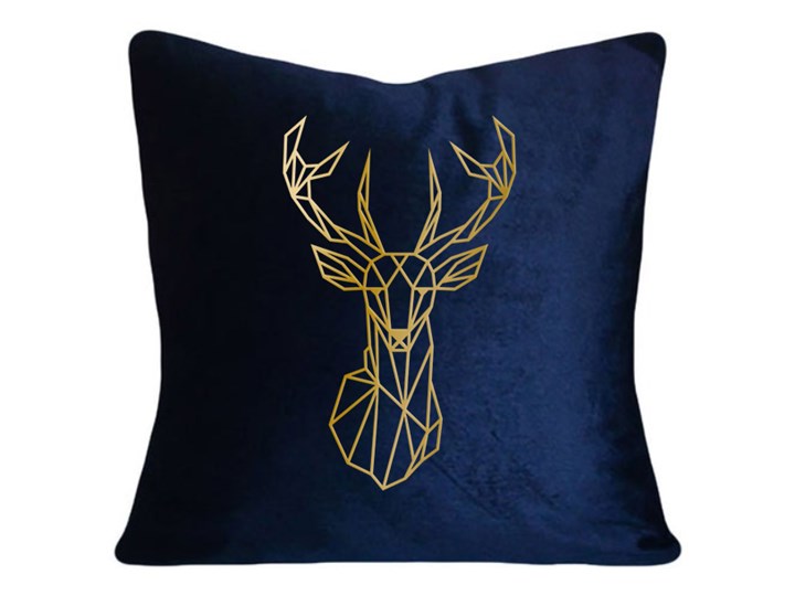 Poduszka VELVET Renifer - Granat 45x45 cm Poduszka dekoracyjna Aksamit Kategoria Poduszki i poszewki dekoracyjne Poszewka dekoracyjna Welur Wzór Świąteczny