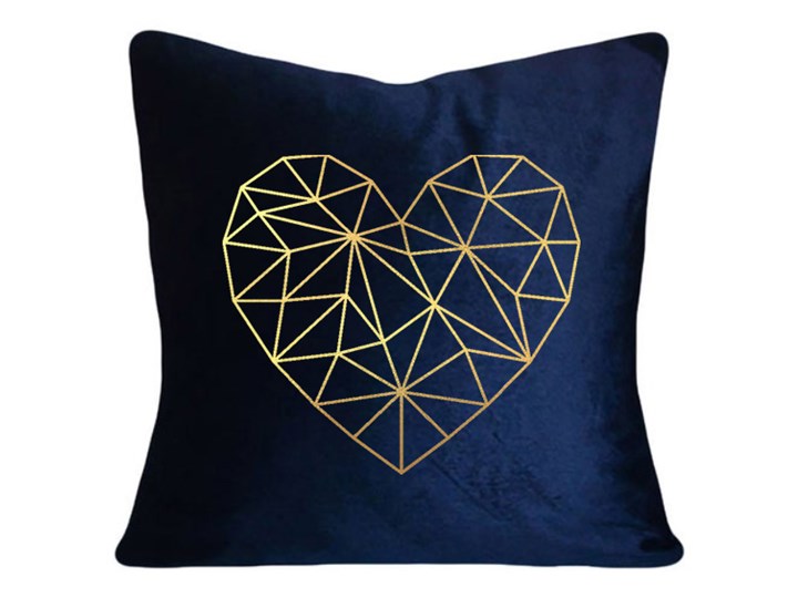 Poduszka VELVET Geometric Heart - Granat Poduszka dekoracyjna Poszewka dekoracyjna Aksamit 45x45 cm Welur Kategoria Poduszki i poszewki dekoracyjne