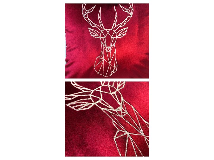 Poduszka VELVET Renifer - Granat Kategoria Poduszki i poszewki dekoracyjne Poduszka dekoracyjna 45x45 cm Poszewka dekoracyjna Welur Aksamit Wzór Świąteczny