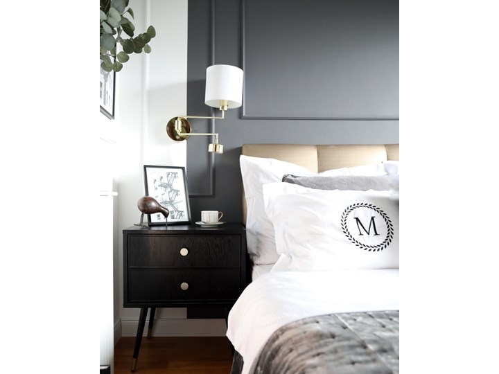Komplet białej adamaszkowej pościeli personalizowanej ZOE - 160 x 200 Bawełna 160x200 cm Pomieszczenie Pościel do sypialni Kolor Biały