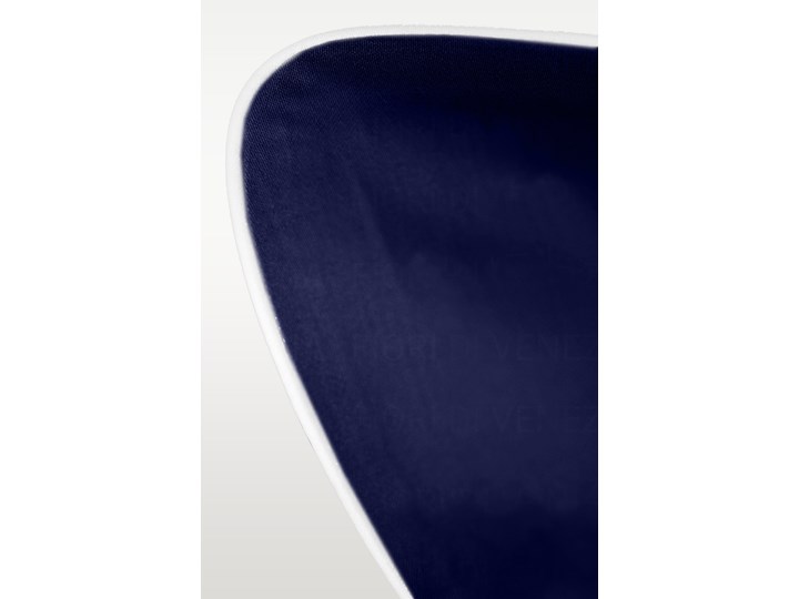 Pościel satynowa SAN ANTONIO - navy blue z białą lamówką - 200 x 220 Satyna 200x220 cm Bawełna Komplet pościeli Kolor Granatowy Kolor Biały