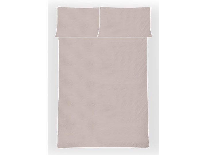 Pościel satynowa SAN ANTONIO - latte macchiato beż z białą lamówką - 200 x 200 Komplet pościeli 200x200 cm Satyna Bawełna Pomieszczenie Pościel do sypialni Kolor Beżowy