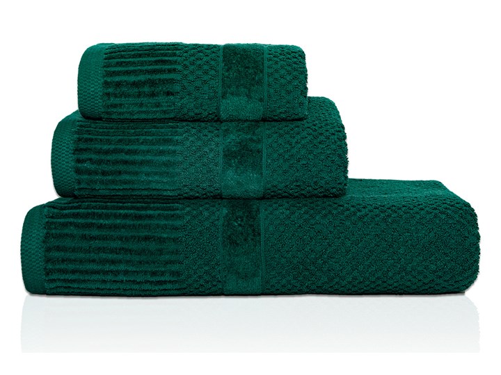 Ręcznik personalizowany IVO - butelkowa zieleń - 70 x 140 Bawełna Kolor Szary