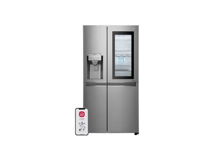 Lodówka LG GSI960PZAZ Side by Side No frost 179cm Srebrna Podajnik wody Kostkarka Dwudrzwiowe Wysokość 179 cm Szerokość 91,2 cm Kolor Srebrny