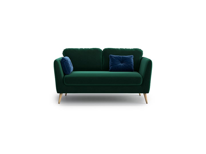 Sofa Clara 2-osobowa, Bottle Green/Navy Blue Głębokość 88 cm Stała konstrukcja Szerokość 164 cm Styl Skandynawski
