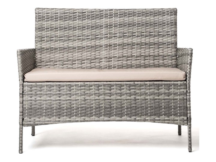 MEBLE OGRODOWE Z TECHNORATTANU DLA 8 OSÓB - P50406x2 - SZARY Zestawy wypoczynkowe Stoły z krzesłami Zawartość zestawu Sofa