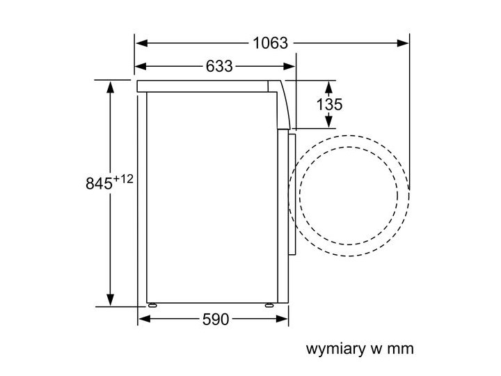 BOSCH i-Dos WAU28PK0PL Ładowanie Od frontu Głębokość 59 cm Szerokość 59,8 cm Wysokość 84,5 cm Kategoria Pralki