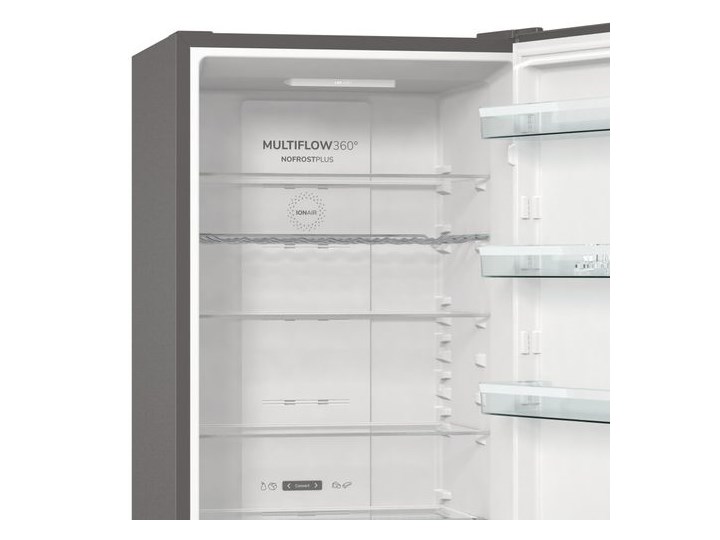 GORENJE NRK6202AXL4 NoFrost Srebrna Dwudrzwiowe Jednodrzwiowe Wysokość 200 cm Szerokość 60 cm Kolor Srebrny