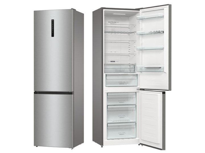 GORENJE NRK6202AXL4 NoFrost Srebrna Szerokość 60 cm Wysokość 200 cm Jednodrzwiowe Kategoria Lodówki Dwudrzwiowe Położenie zamrażalnika Na dole