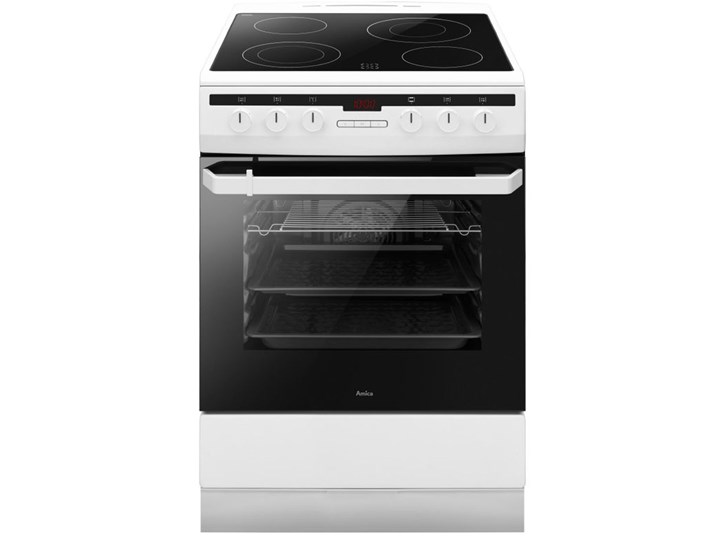AMICA 618CE3.332HTaQ (W) Szerokość 60 cm Rodzaj płyty grzewczej Ceramiczna