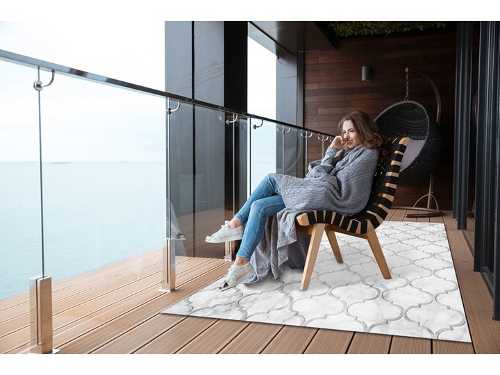 Nowoczesny dywan outdoor wzór Marokański wzór 80x120 cm Prostokątny 60x90 cm Winyl Dywany Pomieszczenie Przedpokój