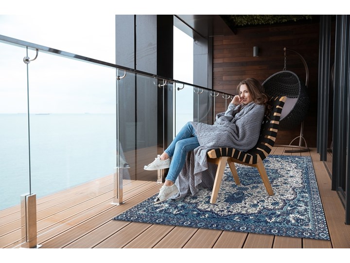 Dywan ogrodowy piękny wzór Perska abstrakcja Prostokątny Dywany Pomieszczenie Salon Winyl 60x90 cm 80x120 cm Pomieszczenie Balkon i taras