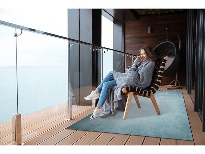Nowoczesny dywan outdoor wzór Niebieski beton Prostokątny Dywany Winyl 60x90 cm 80x120 cm Kolor Miętowy