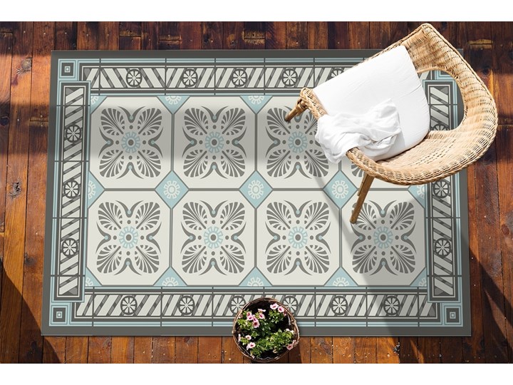 Nowoczesny dywan outdoor wzór Kafelki vintage Prostokątny Pomieszczenie Balkon i taras Winyl Dywany 80x120 cm 60x90 cm Pomieszczenie Sypialnia