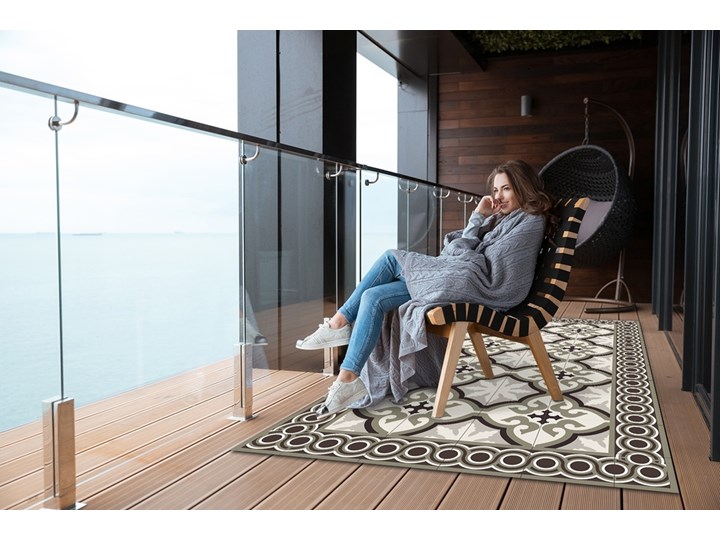 Nowoczesny dywan outdoor wzór Hiszpański wzór Dywany 80x120 cm 60x90 cm Prostokątny Winyl Pomieszczenie Balkon i taras