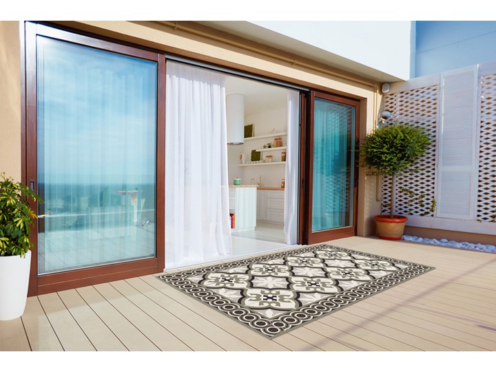 Nowoczesny dywan outdoor wzór Hiszpański wzór Winyl Prostokątny 60x90 cm Dywany 80x120 cm Pomieszczenie Balkon i taras