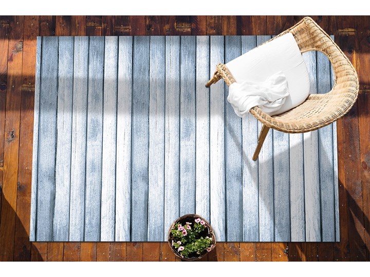 Nowoczesny dywan na balkon wzór Srebrne deski Kolor Prostokątny 60x90 cm 80x120 cm Winyl Dywany Pomieszczenie Balkon i taras