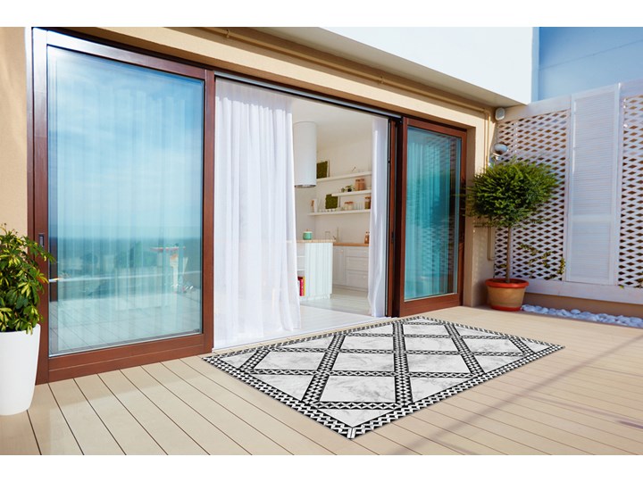 Nowoczesny dywan na balkon wzór Marmur wzorek Winyl 80x120 cm Dywany 60x90 cm Prostokątny Kolor Szary