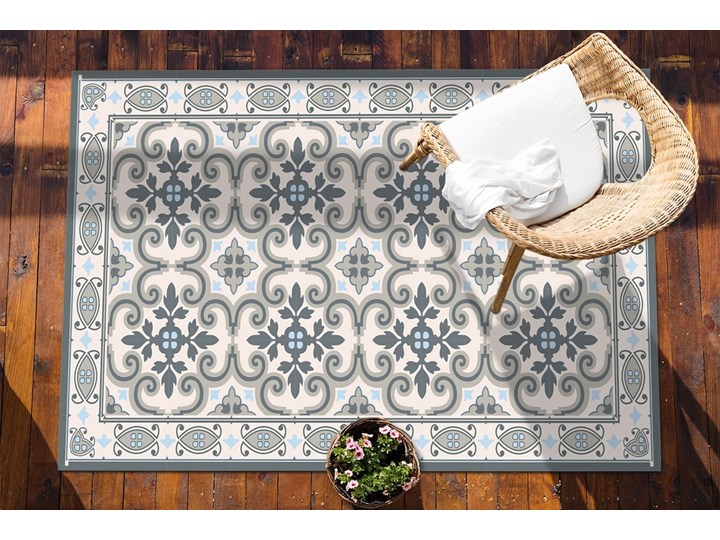 Nowoczesny dywan na balkon wzór Wzór talavera Dywany Winyl Pomieszczenie Sypialnia 80x120 cm 60x90 cm Prostokątny Pomieszczenie Salon