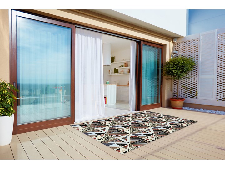 Dywan balkonowy wzór Geometryczna mozaika 80x120 cm 60x90 cm Dywany Prostokątny Winyl Kolor Wielokolorowy