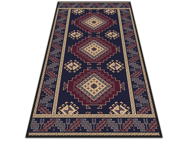 Piękny dywan zewnętrzny Abstrakcja geometryczna Winyl 60x90 cm Dywany 80x120 cm Prostokątny Kolor Granatowy