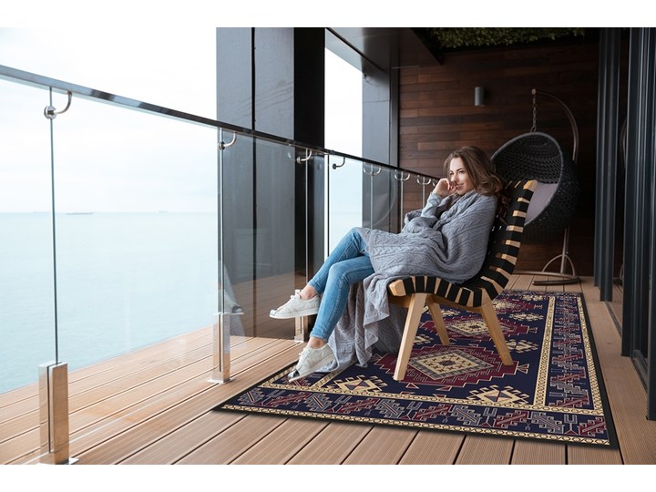 Piękny dywan zewnętrzny Abstrakcja geometryczna 60x90 cm Winyl 80x120 cm Dywany Prostokątny Kolor Bordowy