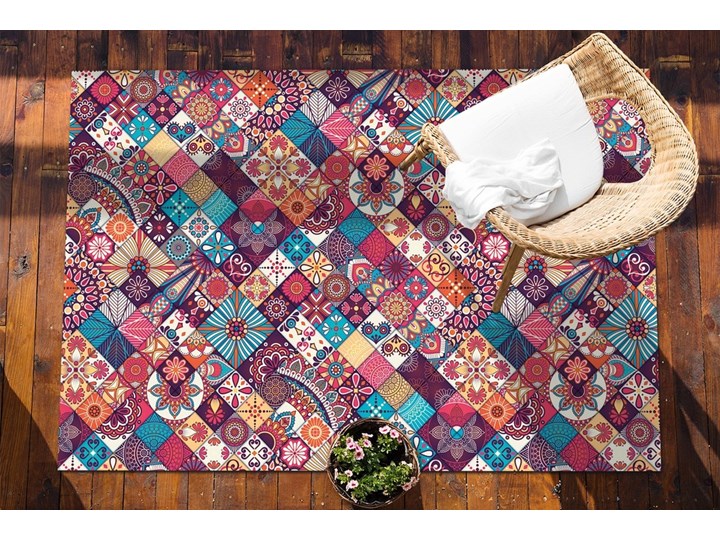 Dywan na taras zewnętrzny Kolorowa mozaika Dywany Prostokątny 80x120 cm 60x90 cm Winyl Kategoria Dywany