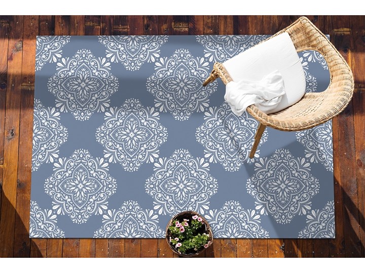 Dywan zewnętrzny tarasowy wzór Ozdobny wzór 80x120 cm Prostokątny Winyl 60x90 cm Dywany Pomieszczenie Sypialnia