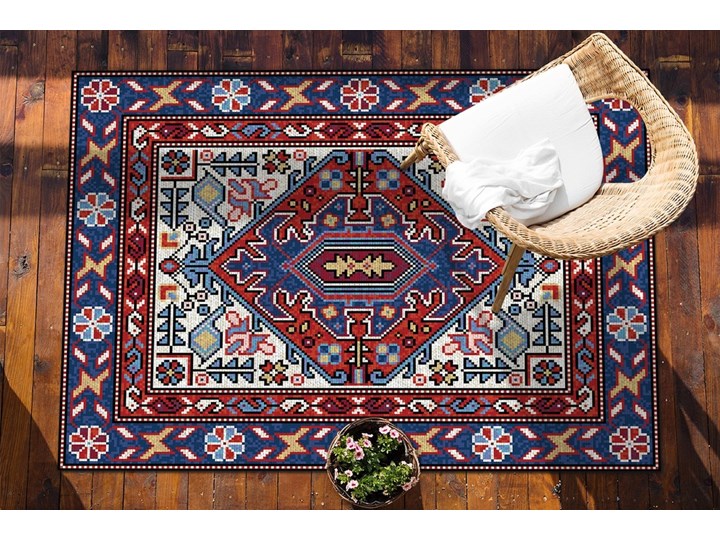 Dywan na taras zewnętrzny Ludowe ornamenty Winyl Dywany 60x90 cm Prostokątny 80x120 cm Pomieszczenie Sypialnia