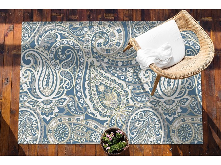 Dywan na taras do ogrodu na balkon Perski Paisley Dywany Prostokątny 80x120 cm Winyl 60x90 cm Kategoria Dywany