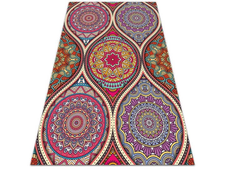 Dywan na taras zewnętrzny Kolorowa mandala Prostokątny 80x120 cm Kategoria Dywany Dywany 60x90 cm Winyl Kolor Wielokolorowy