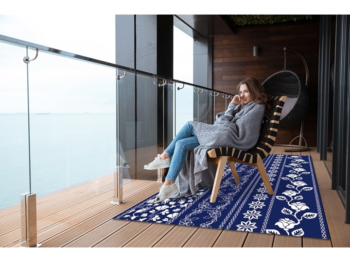 Nowoczesny dywan outdoor wzór Kwiaty szlaczek Dywany 60x90 cm Winyl Prostokątny 80x120 cm Pomieszczenie Przedpokój